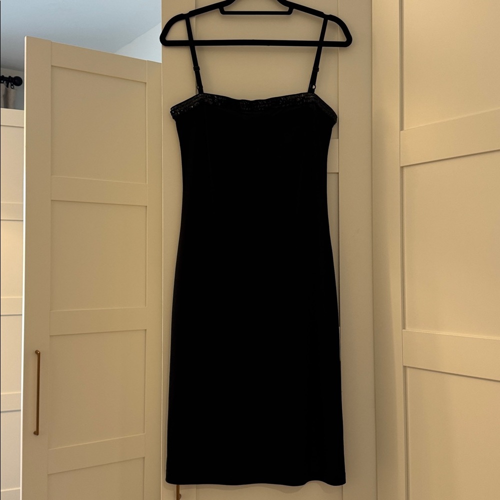 Dolce & Gabbana Black Dress with Lace Trim